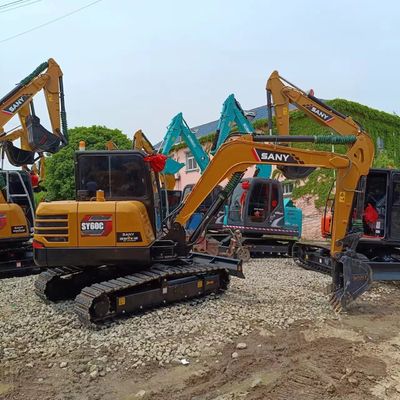 Sany SY60C Digger Macchine da costruzione di seconda mano con secchio da 0,25M3 e 2016 anno