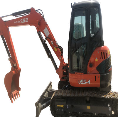 Mini escavatore di seconda mano da 5,5 tonnellate Kubota U55 Escavatore usato con valvola idraulica originale