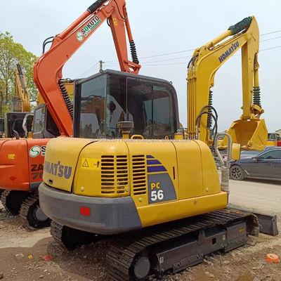 Komatsu PC56-7 Escavatore usato con 0-2000 ore di lavoro e valvola idraulica originale
