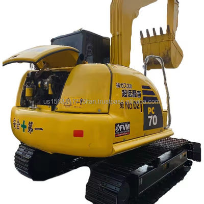 7 tonnellate Komatsu PC70 mini escavatore usato con cilindro idraulico originale e valvola