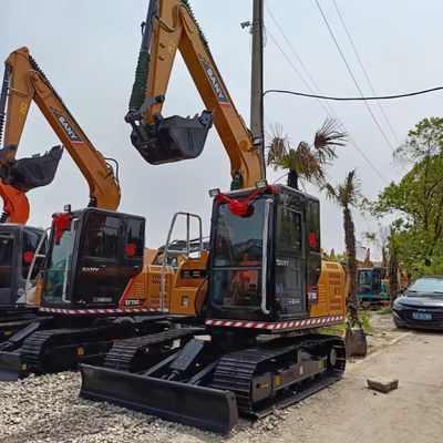 Sany SY75C Pro eccellente prestazioni di lavoro utilizzato escavatore a 7TON peso operativo
