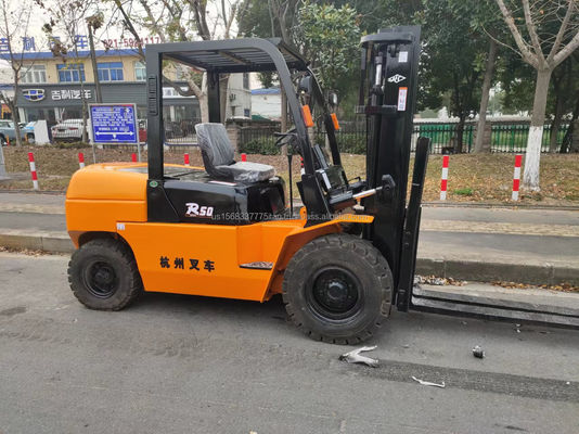 In ottime condizioni 5000 kg Hangzhou R50 carrello elevatore usato per negozi di materiali da costruzione