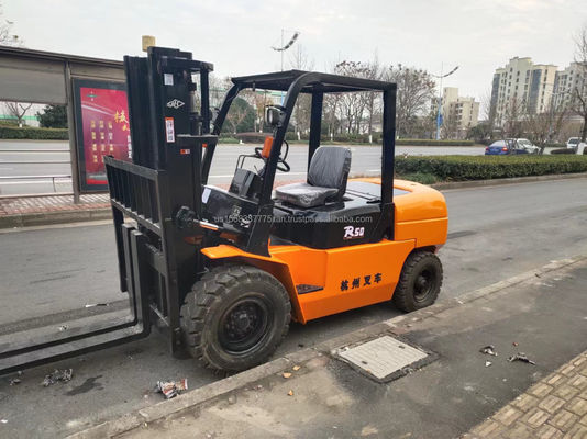 In ottime condizioni 5000 kg Hangzhou R50 carrello elevatore usato per negozi di materiali da costruzione