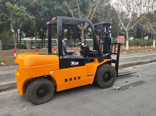 In ottime condizioni 5000 kg Hangzhou R50 carrello elevatore usato per negozi di materiali da costruzione