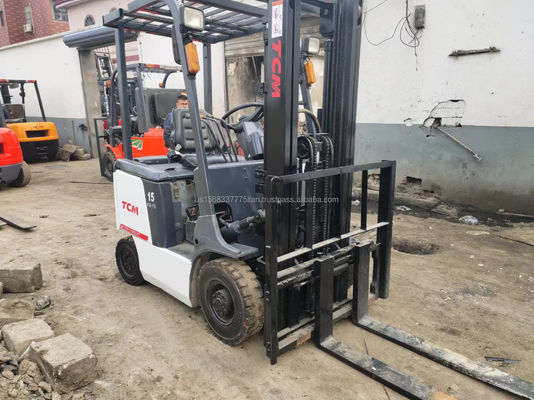 3 tonnellate di carrello elevatore TCM di seconda mano 2M lunghezza del carrello elevatore motore diesel fonte di energia