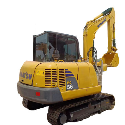 Equipaggiamento di trascinamento Komatsu PC56-7 usato Escavatore da 5 tonnellate con capacità di secchio di 0,22 M3