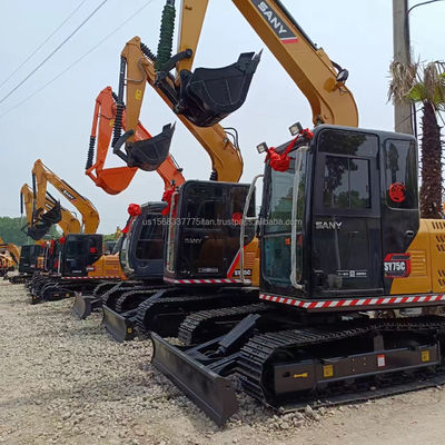 Sany Sy 75c Escavatore Macchina usata Peso operativo 9 tonnellate Peso della macchina 7500 KG