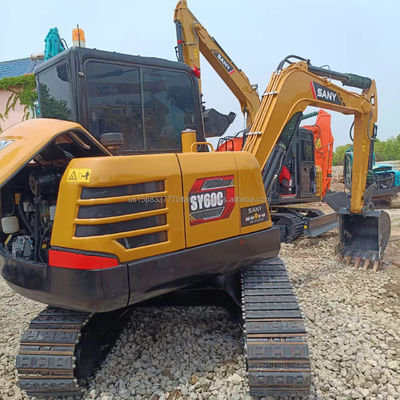 Escavatore usato Sany SY60C con capacità di secchio di 0,28 M3 e peso della macchina di 6000 KG