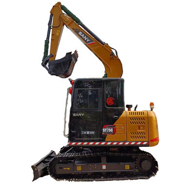 Sany SY75C Pro escavatore anfibio 7 tonnellate peso operativo unità utilizzata con competitivo