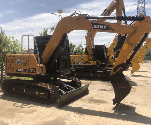 41.1 kw Motore SANY SY75C Pro Escavatore Ottima prestazione garantita