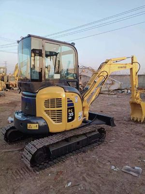 Mini escavatore Komatsu PC35 di seconda mano con 11.2kw di potenza e 0.2M3 di capacità del secchio